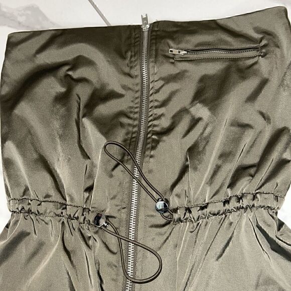 ZARA  Strapless Utility Dress in Dark Khaki Sz S NWT - Picture 12 of 16